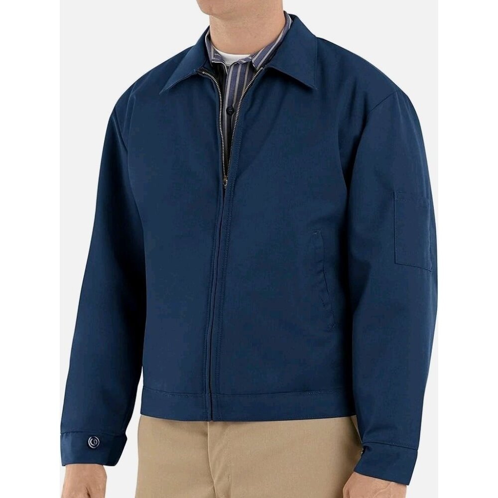 Red Kap Men's Slash Pocket Winter Jacket XL Navy Blue